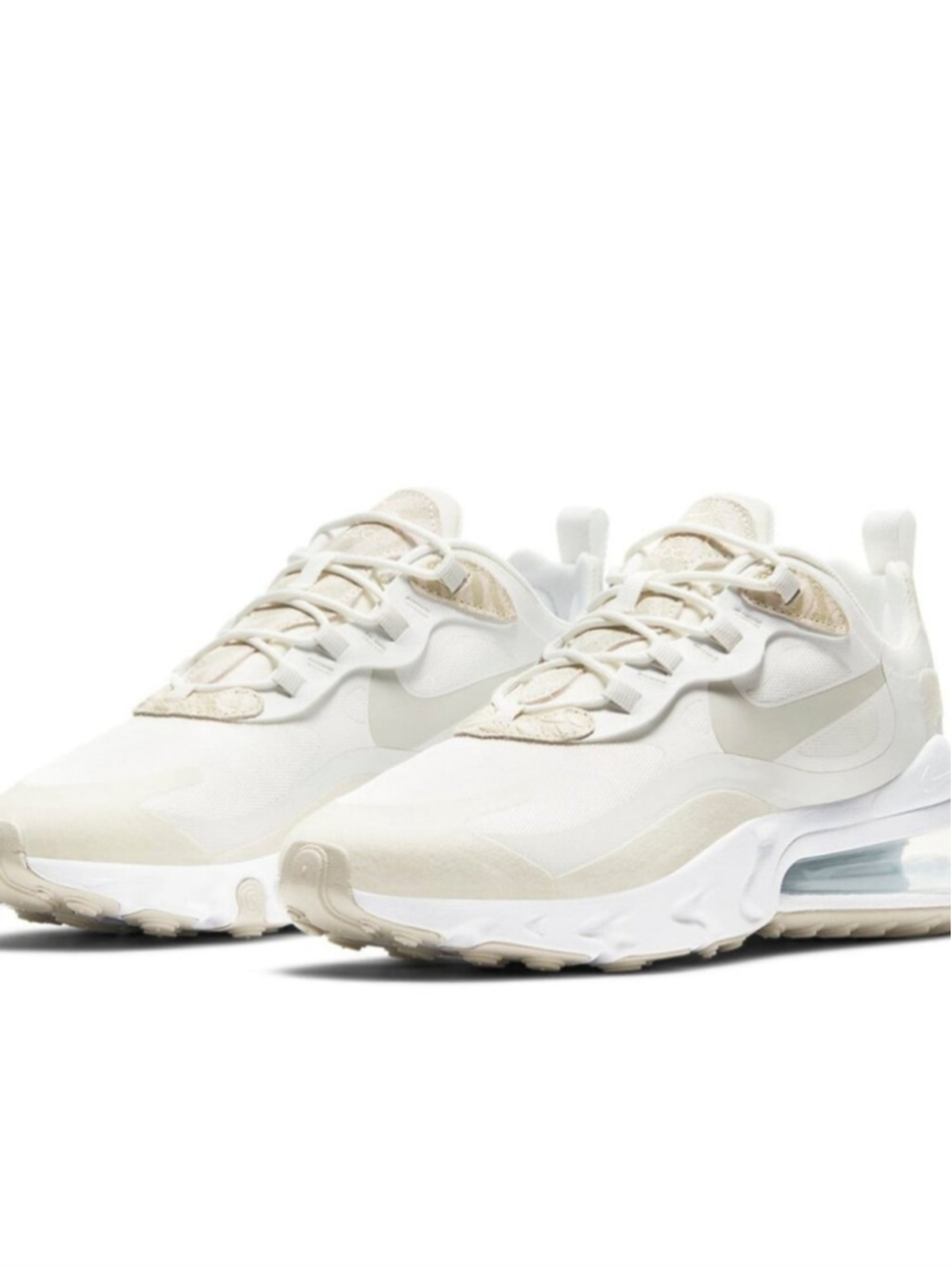 Nike Air Max 270 React SE Light Bone Sneakers Size 5.5 Youth